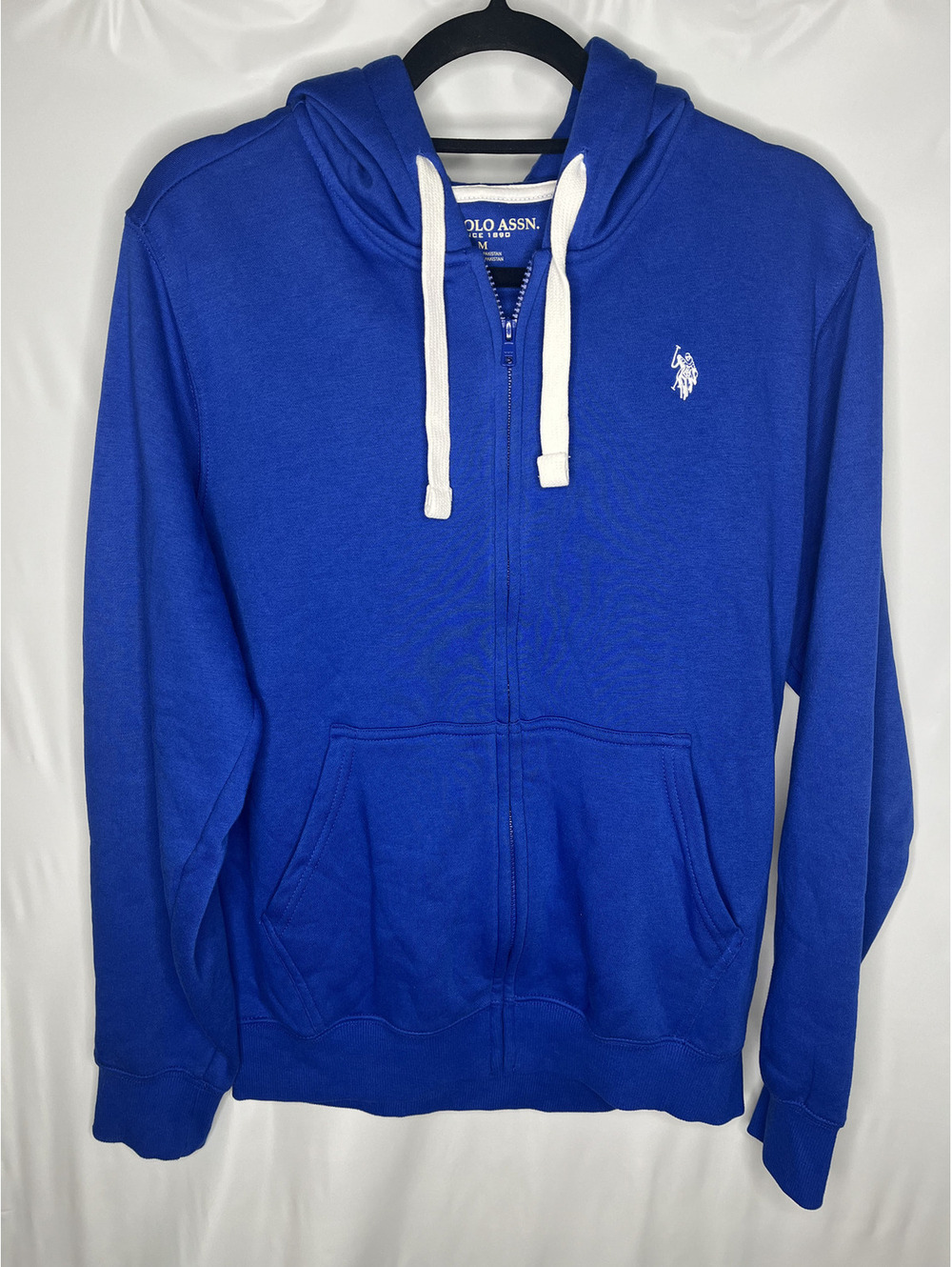 NWOT U.S. Polo Assn Men's Blue/Full Zip Hoodie Size Medium